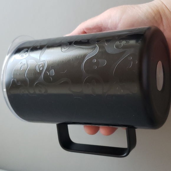 Stainless Steel embossed ghost mug with travel lid NWT - Picture 5 of 9